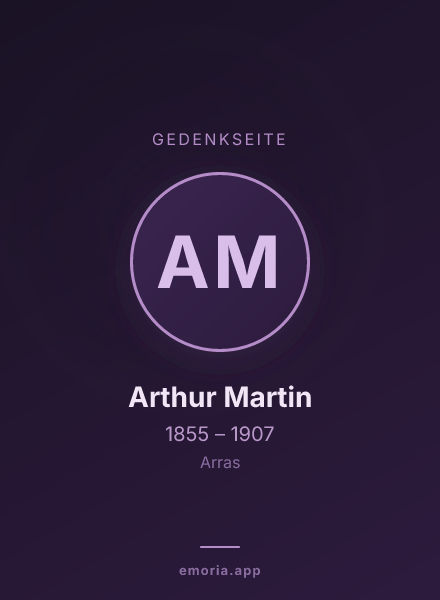 Gedenkportrait von Arthur Martin