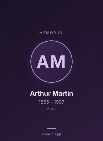 Memorial portrait of Arthur Martin