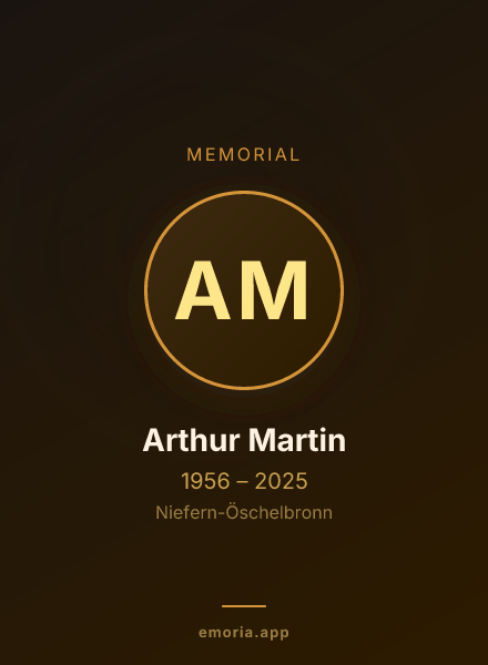 Memorial portrait of Arthur Martin