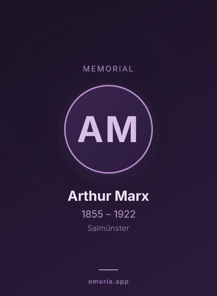 Memorial portrait of Arthur Marx