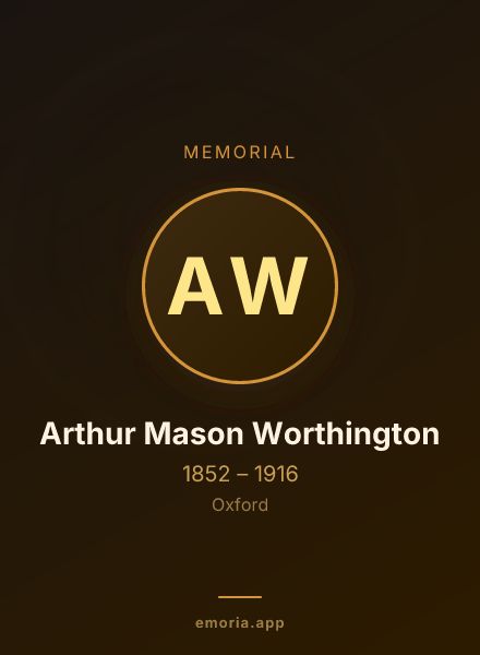 Memorial portrait of Arthur Mason Worthington