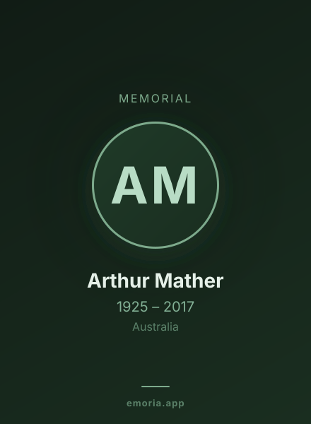 Memorial portrait of Arthur Mather