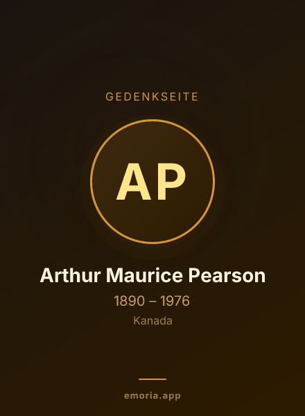 Gedenkportrait von Arthur Maurice Pearson