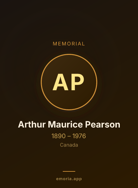 Memorial portrait of Arthur Maurice Pearson