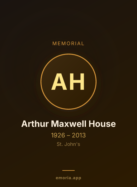 Memorial portrait of Arthur Maxwell House
