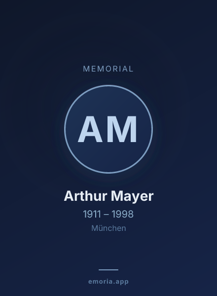 Memorial portrait of Arthur Mayer