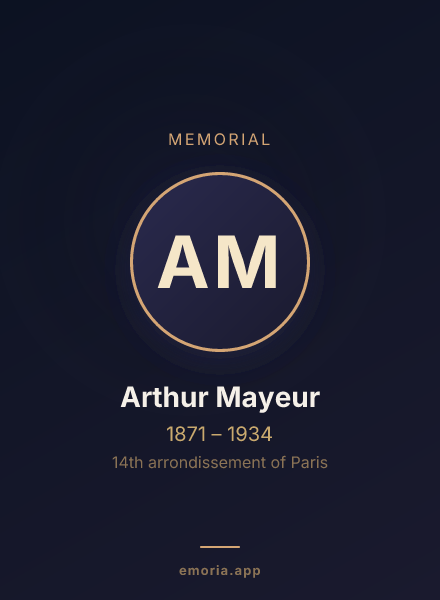 Memorial portrait of Arthur Mayeur
