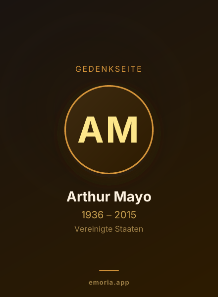 Gedenkportrait von Arthur Mayo