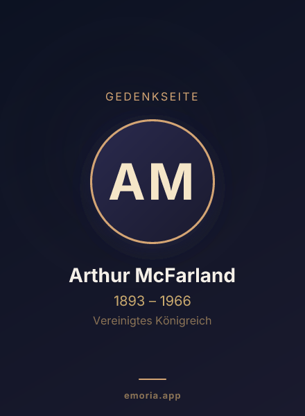 Gedenkportrait von Arthur McFarland
