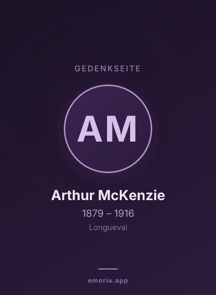 Gedenkportrait von Arthur McKenzie