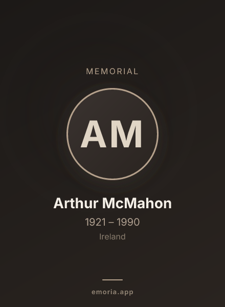 Memorial portrait of Arthur McMahon