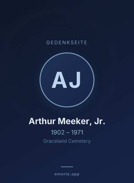 Gedenkportrait von Arthur Meeker, Jr.