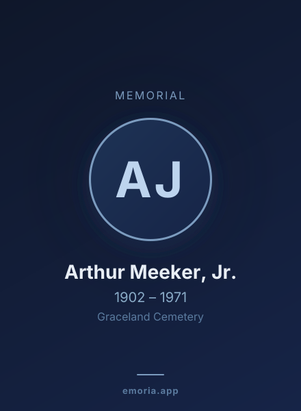 Memorial portrait of Arthur Meeker, Jr.