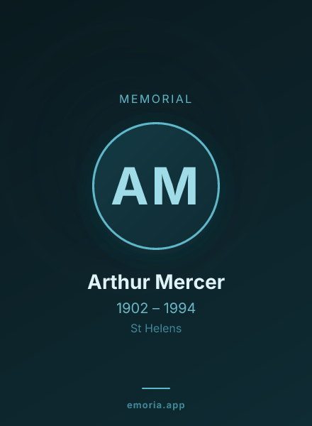 Memorial portrait of Arthur Mercer