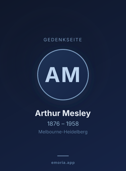 Gedenkportrait von Arthur Mesley