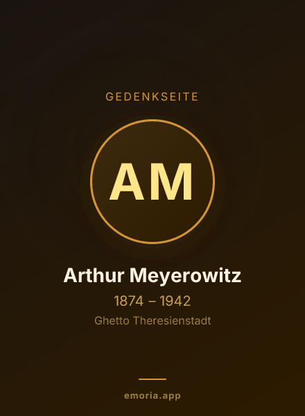 Gedenkportrait von Arthur Meyerowitz