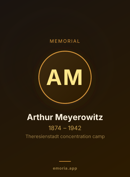 Memorial portrait of Arthur Meyerowitz
