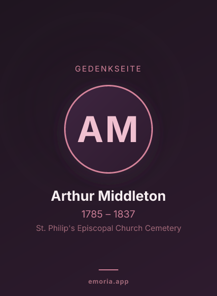 Gedenkportrait von Arthur Middleton