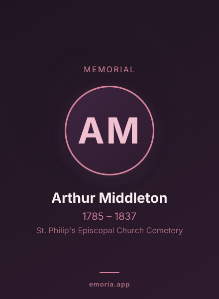 Memorial portrait of Arthur Middleton