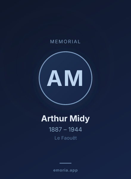 Memorial portrait of Arthur Midy