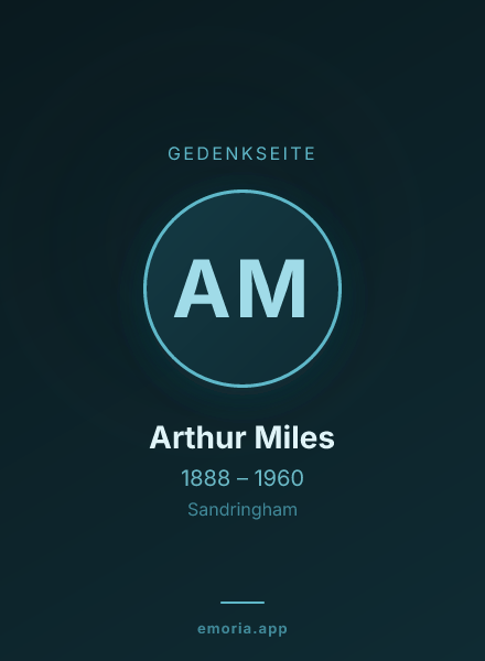 Gedenkportrait von Arthur Miles