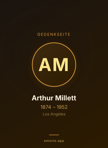 Gedenkportrait von Arthur Millett