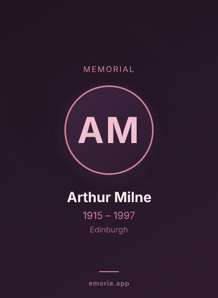 Memorial portrait of Arthur Milne