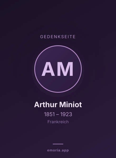 Gedenkportrait von Arthur Miniot