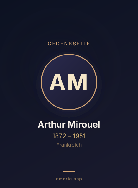 Gedenkportrait von Arthur Mirouel