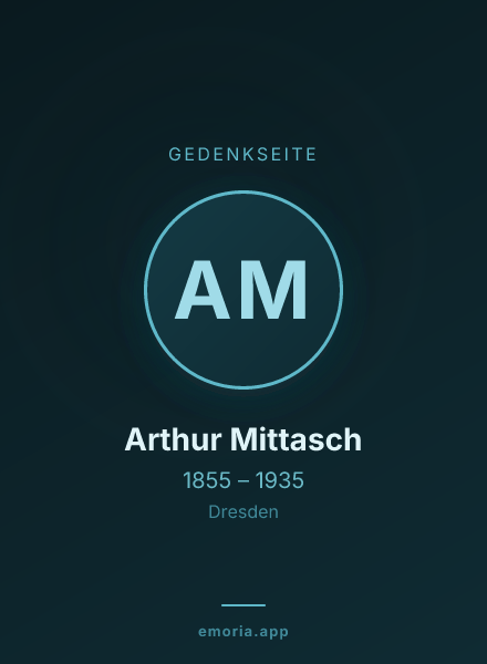 Gedenkportrait von Arthur Mittasch