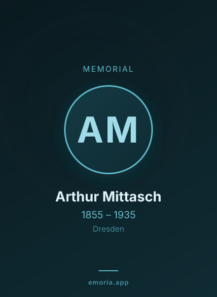 Memorial portrait of Arthur Mittasch