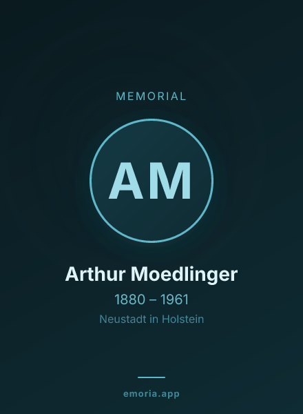 Memorial portrait of Arthur Moedlinger