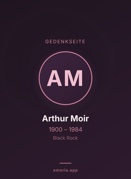 Gedenkportrait von Arthur Moir