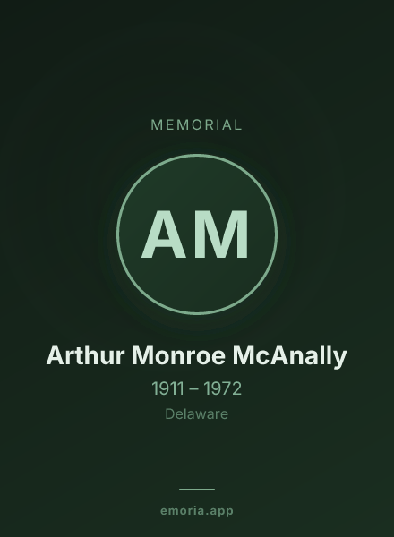 Memorial portrait of Arthur Monroe McAnally