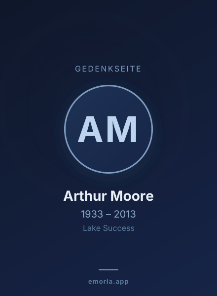 Gedenkportrait von Arthur Moore