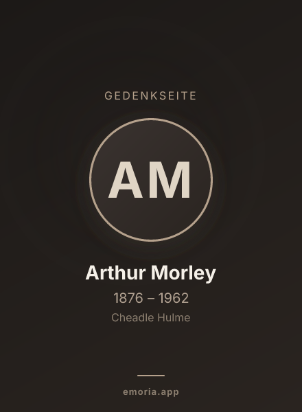 Gedenkportrait von Arthur Morley