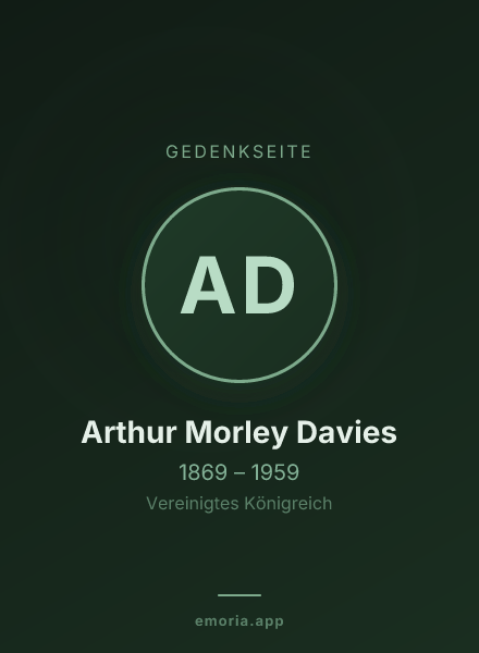 Gedenkportrait von Arthur Morley Davies