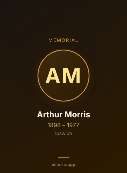 Memorial portrait of Arthur Morris