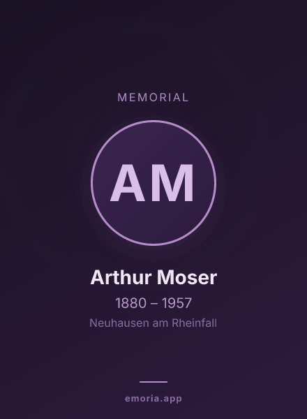 Memorial portrait of Arthur Moser