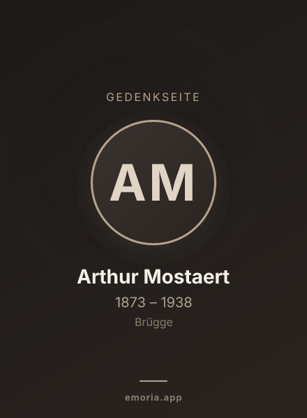 Gedenkportrait von Arthur Mostaert