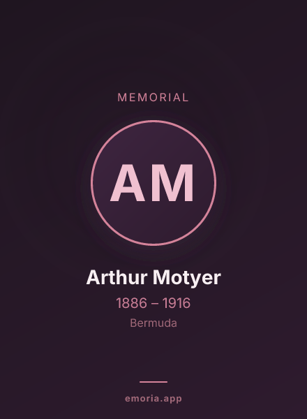Memorial portrait of Arthur Motyer