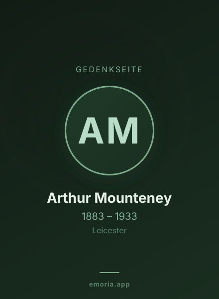 Gedenkportrait von Arthur Mounteney