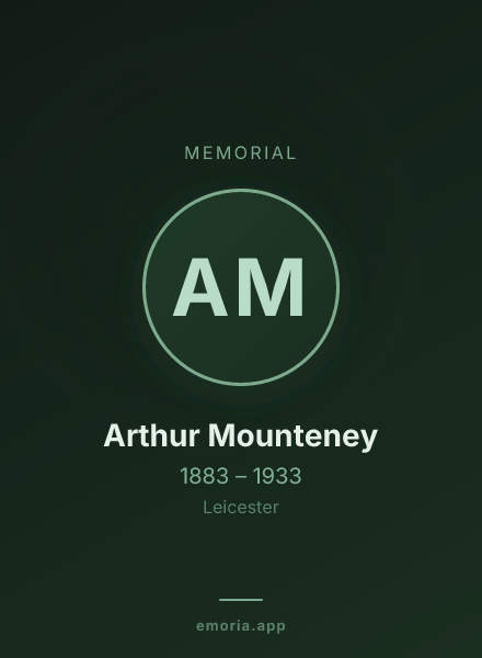 Memorial portrait of Arthur Mounteney