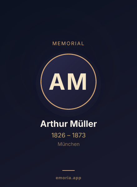 Memorial portrait of Arthur Müller