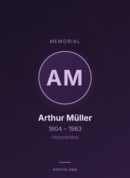 Memorial portrait of Arthur Müller