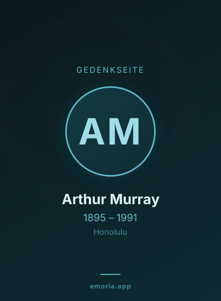 Gedenkportrait von Arthur Murray