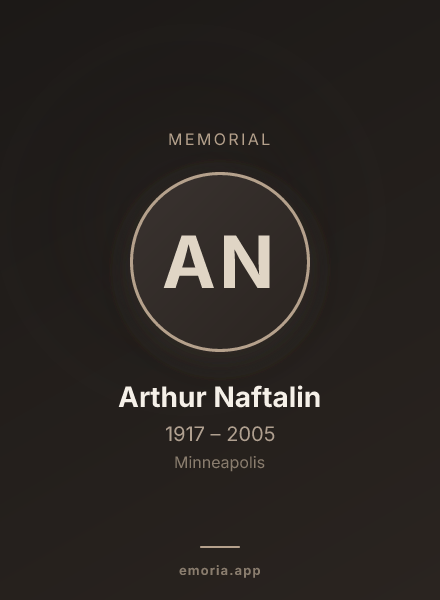 Memorial portrait of Arthur Naftalin