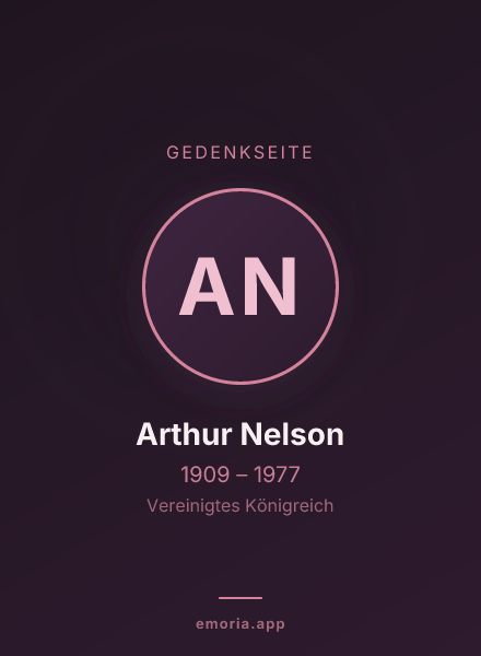 Gedenkportrait von Arthur Nelson