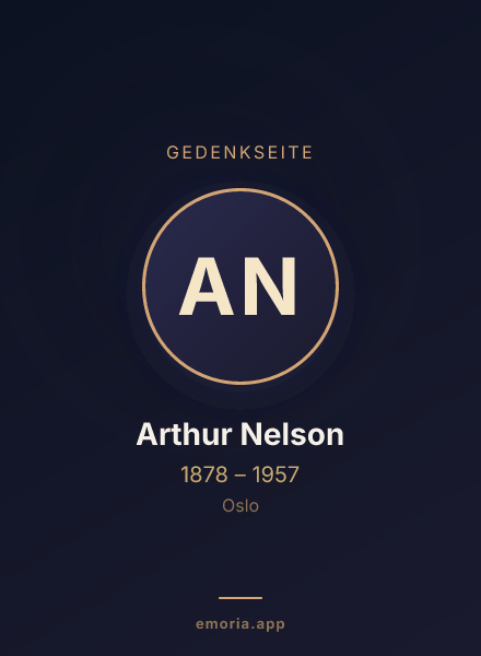 Gedenkportrait von Arthur Nelson