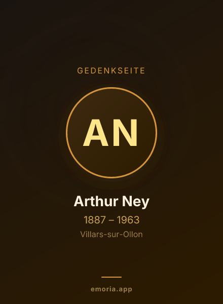 Gedenkportrait von Arthur Ney